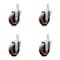 Service Caster 4 Inch High Temp Glass Filled Nylon Wheel Swivel 3/4 Inch Square Stem Caster Set SCC-SQ20S414-GFNSHT-34-4 - alternate 1
